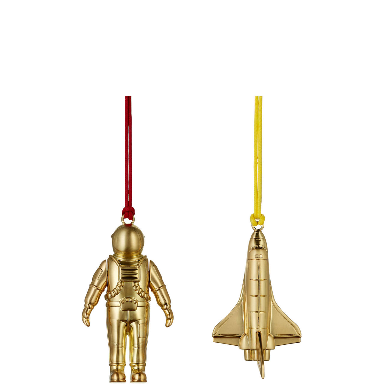 Two-Piece Christmas Spaceman & Rocketship Tree Decoration Set