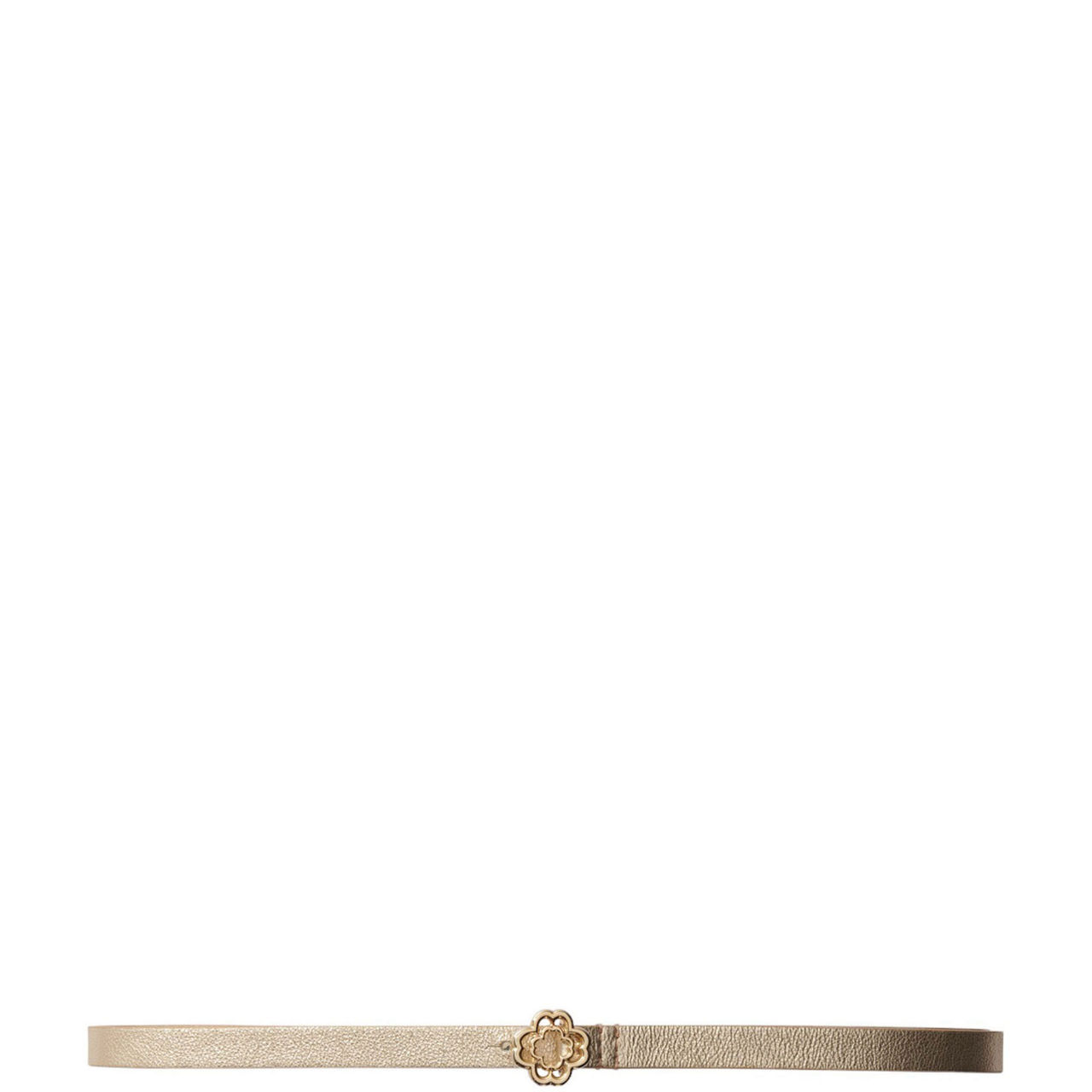 Clover Buckle Slim Belt