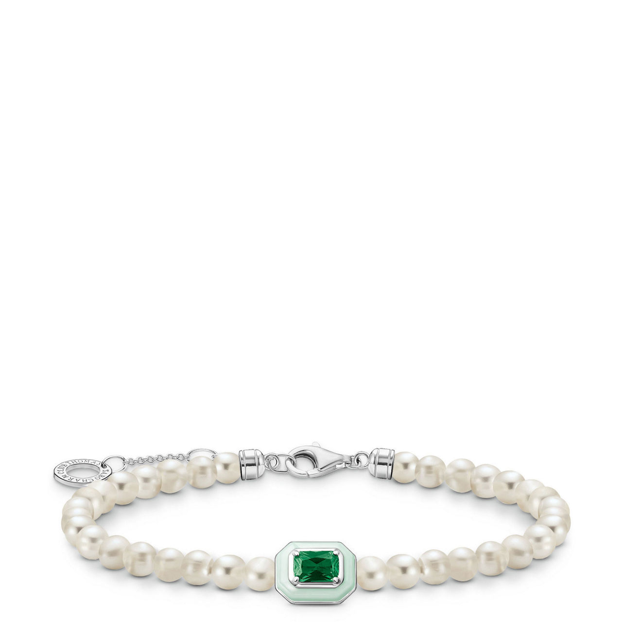 3D Green Stone Pearl Bracelet