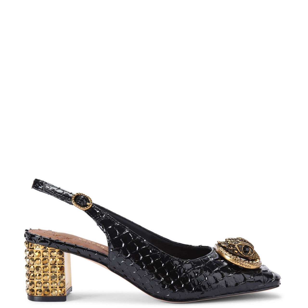 Chelsea Snake-Effect Slingback Pumps