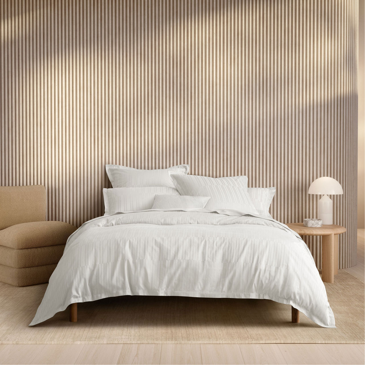 Saxton Duvet Cover Set White