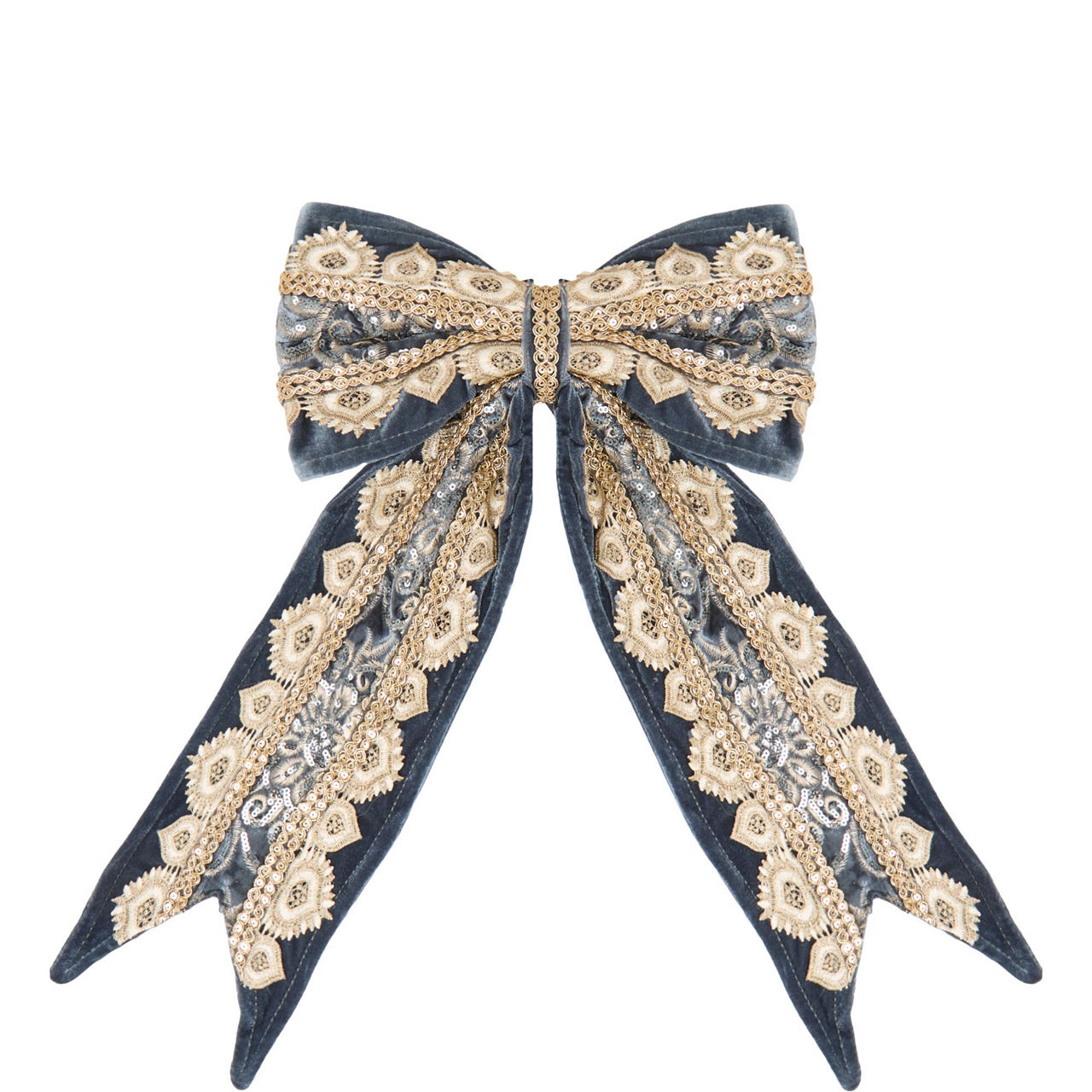 Vintage Embellished Pre-Tied Bow