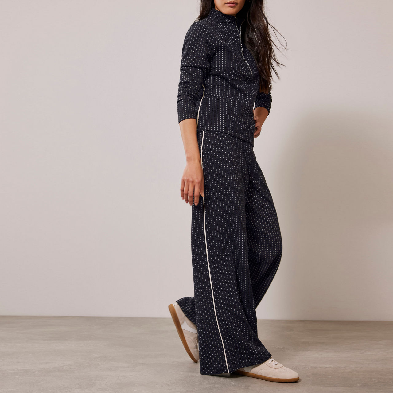 Pinstripe Wide Leg Trousers Pinstripe Wide Leg Trousers