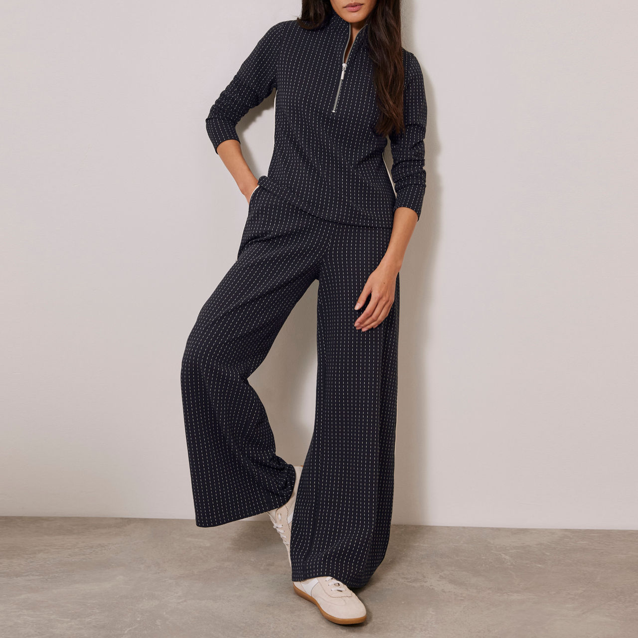 Pinstripe Wide Leg Trousers Pinstripe Wide Leg Trousers