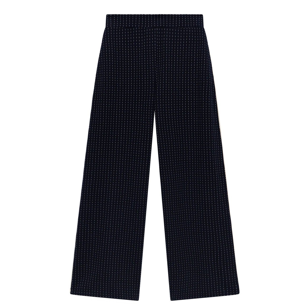 Pinstripe Wide Leg Trousers