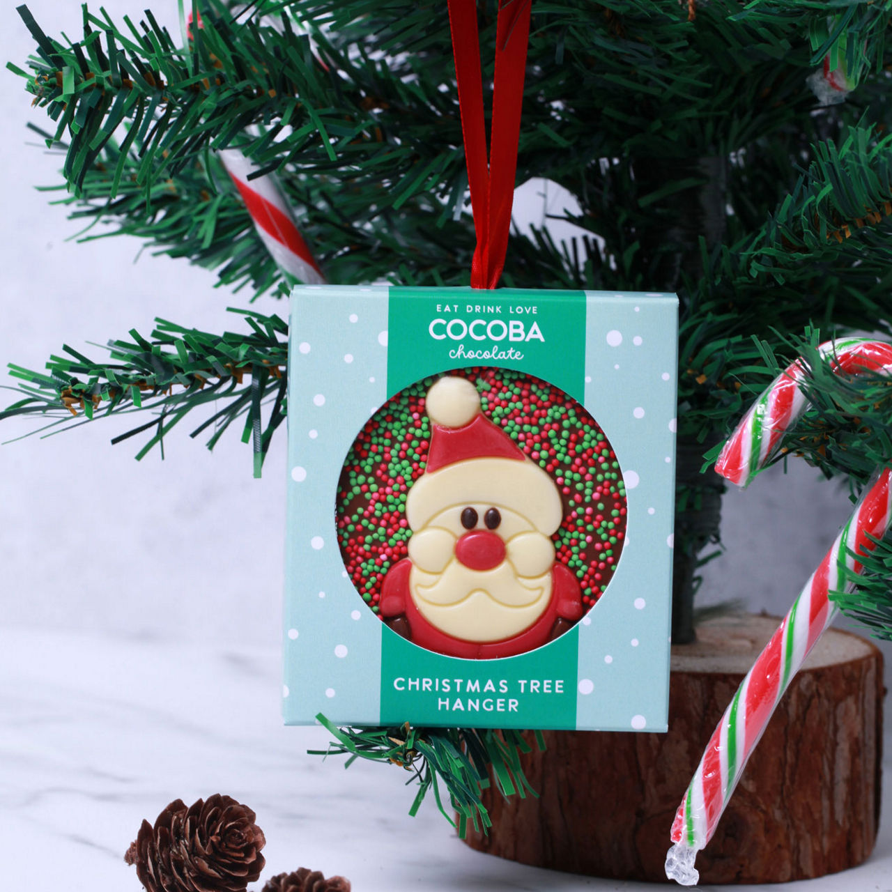 Christmas Santa Milk Chocolate Tree Hanger