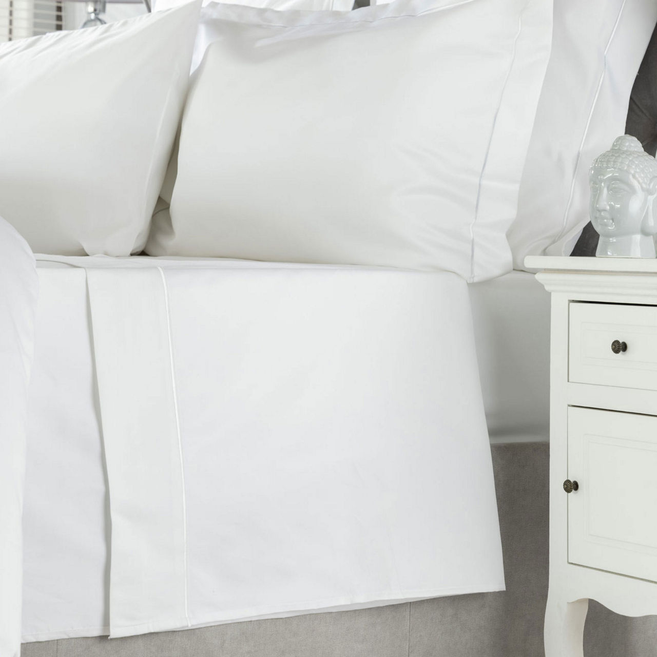 1000 Thread Count Flat Sheet White