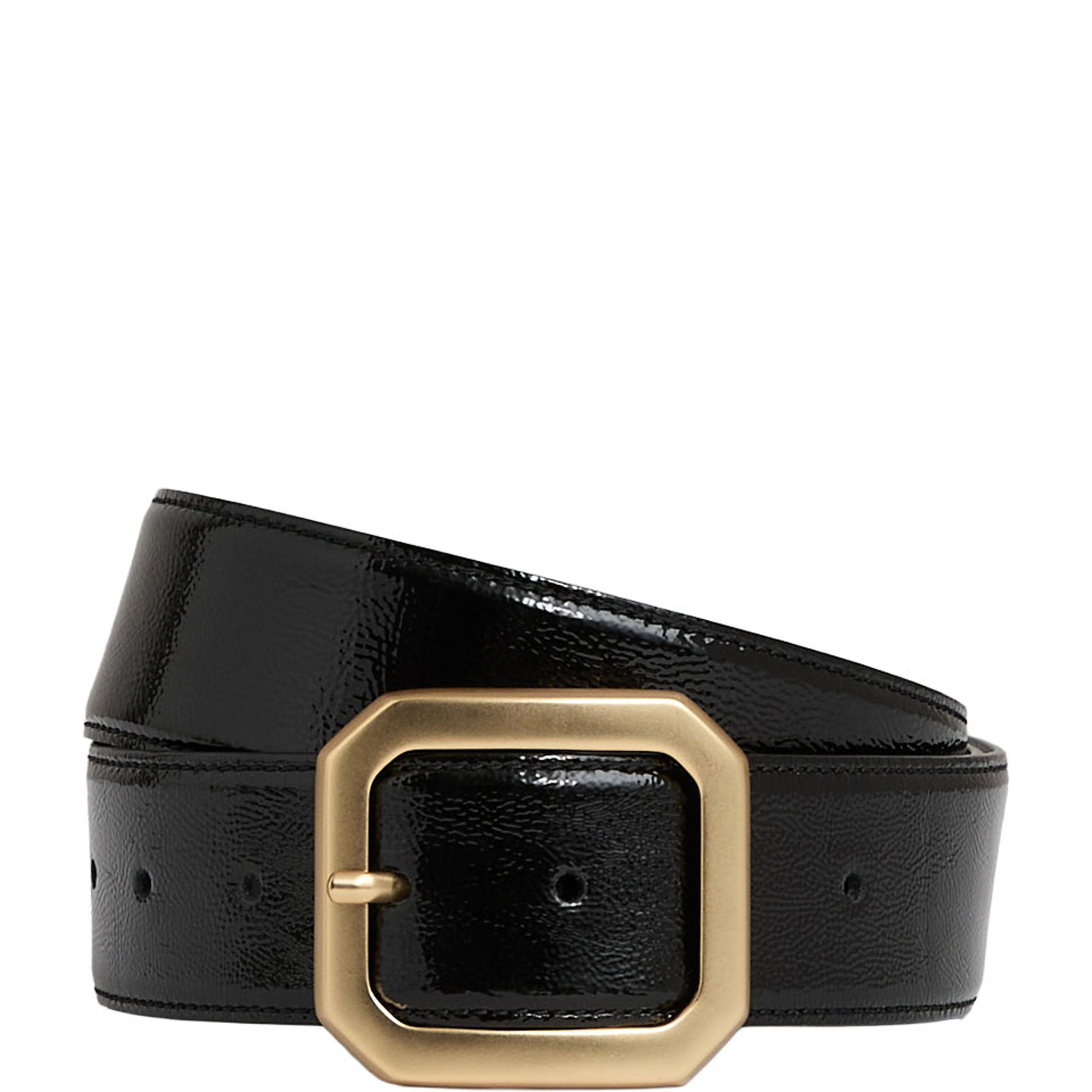 Evelina Suede Oval Buckle Belt