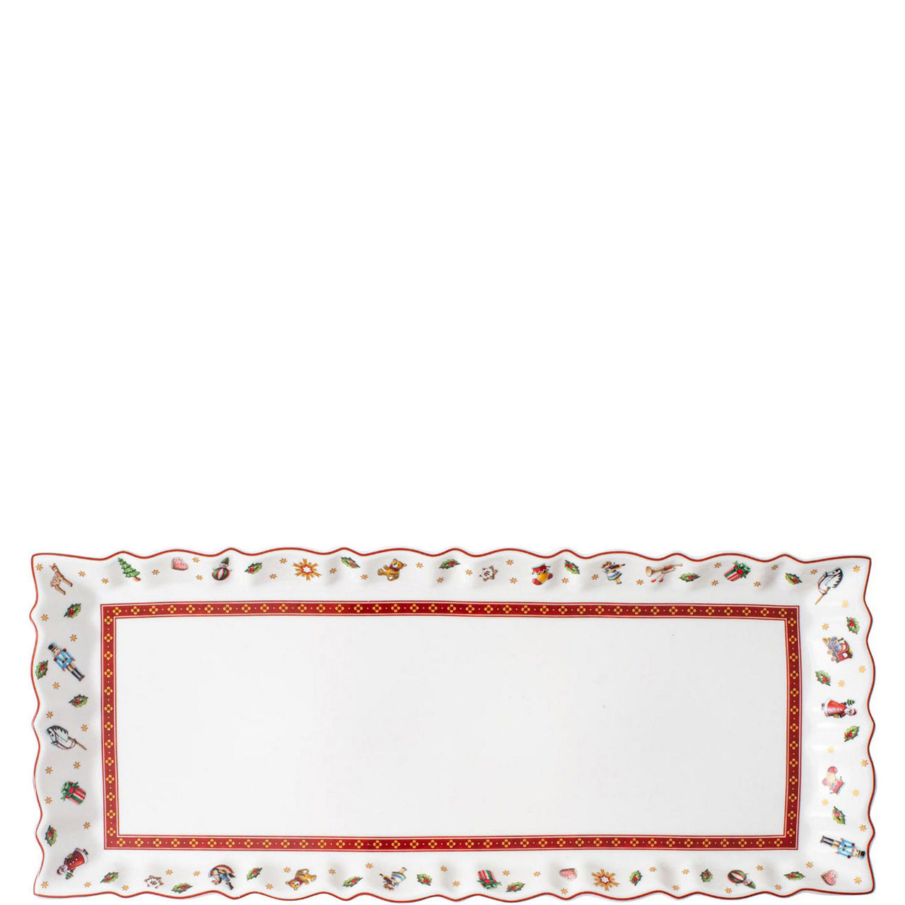 Toy's Delight Festive Rectangular Cake Plate
