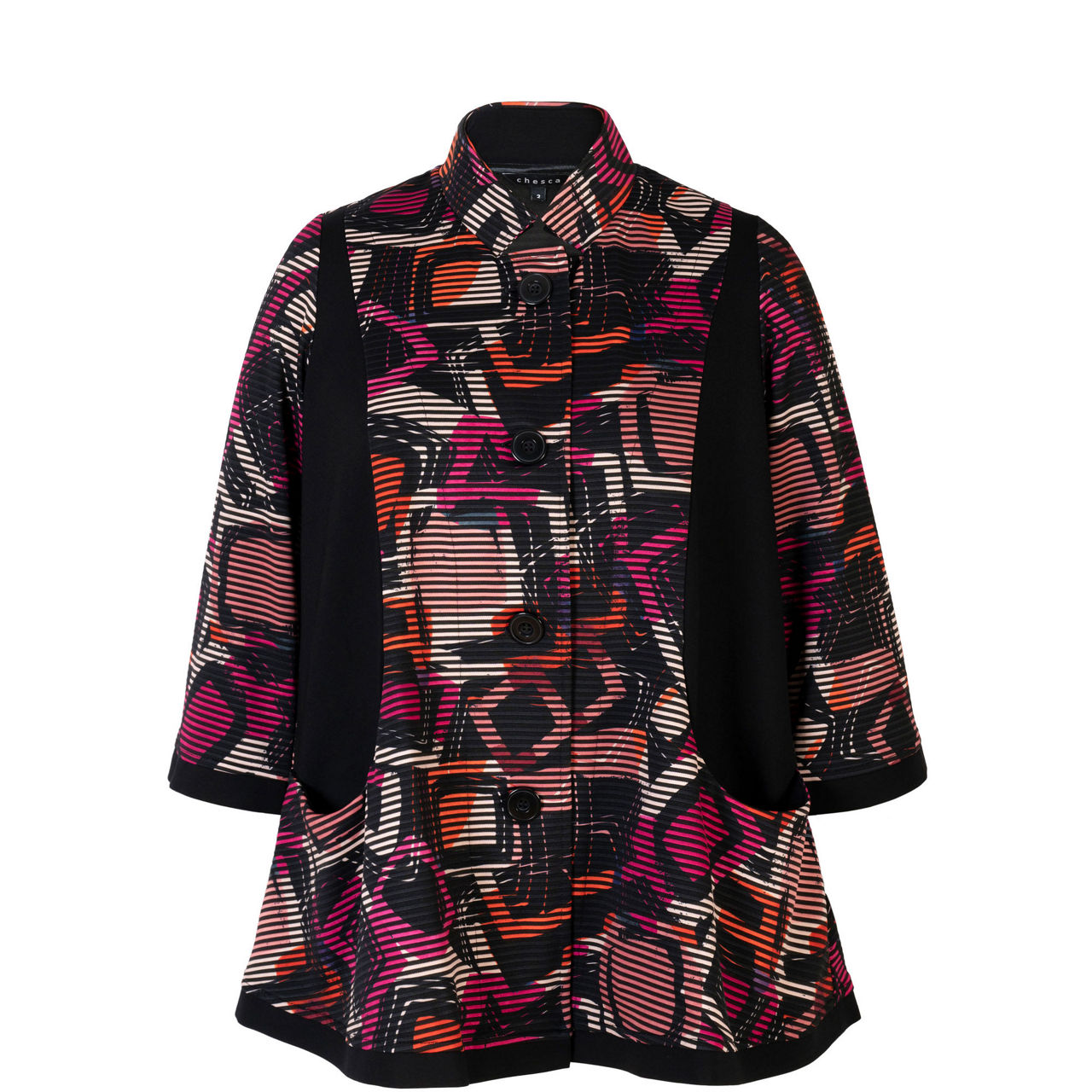 Peony Abstract Print Jacket