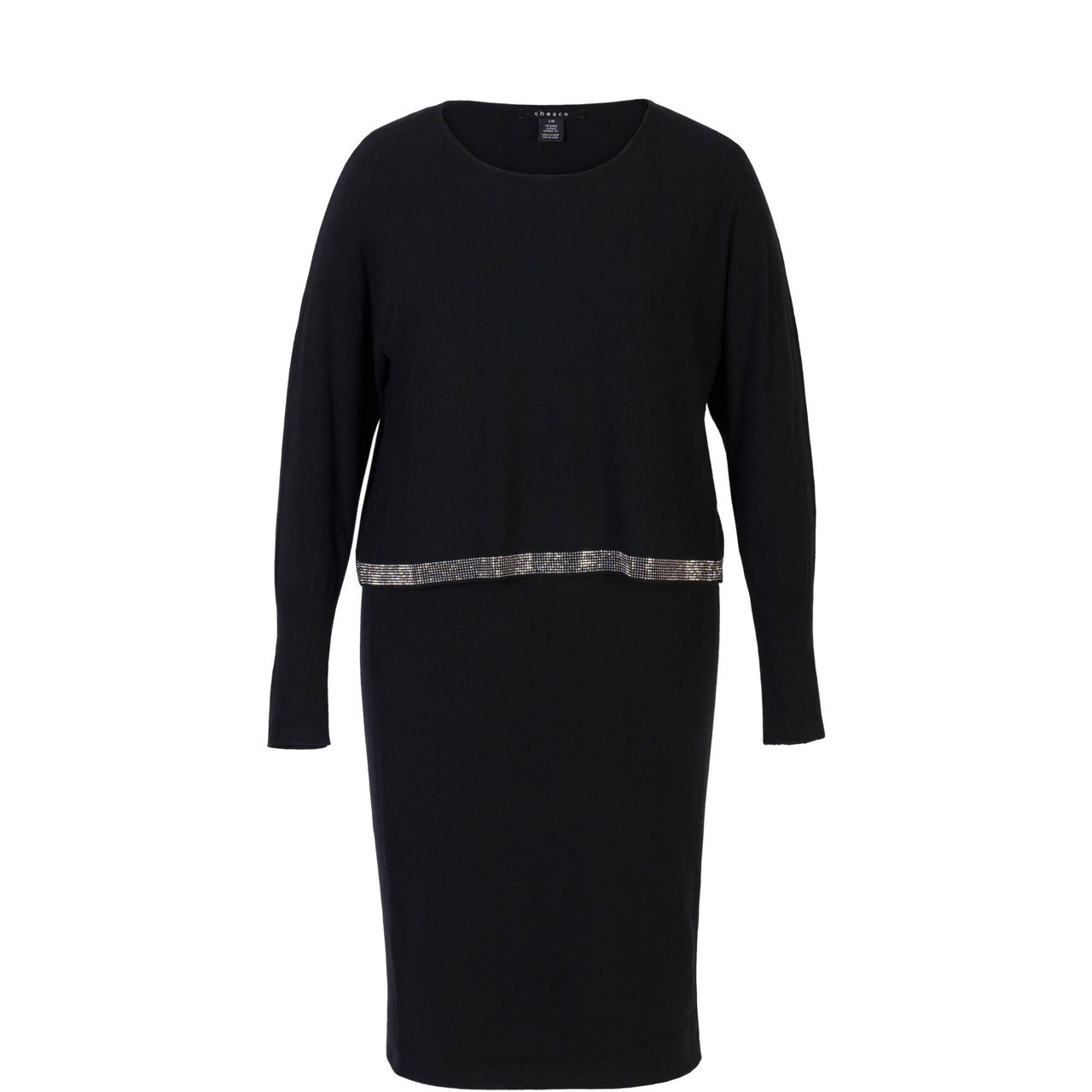 Layered Diamante-Detail Dress