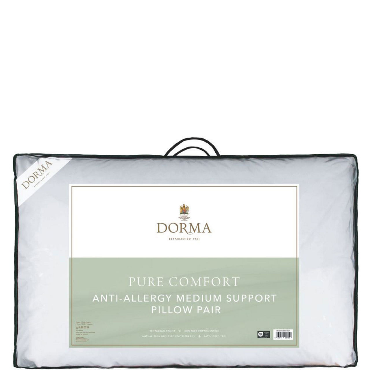 Pure Comfort Anti-Allergy Medium Support Pillow Pair