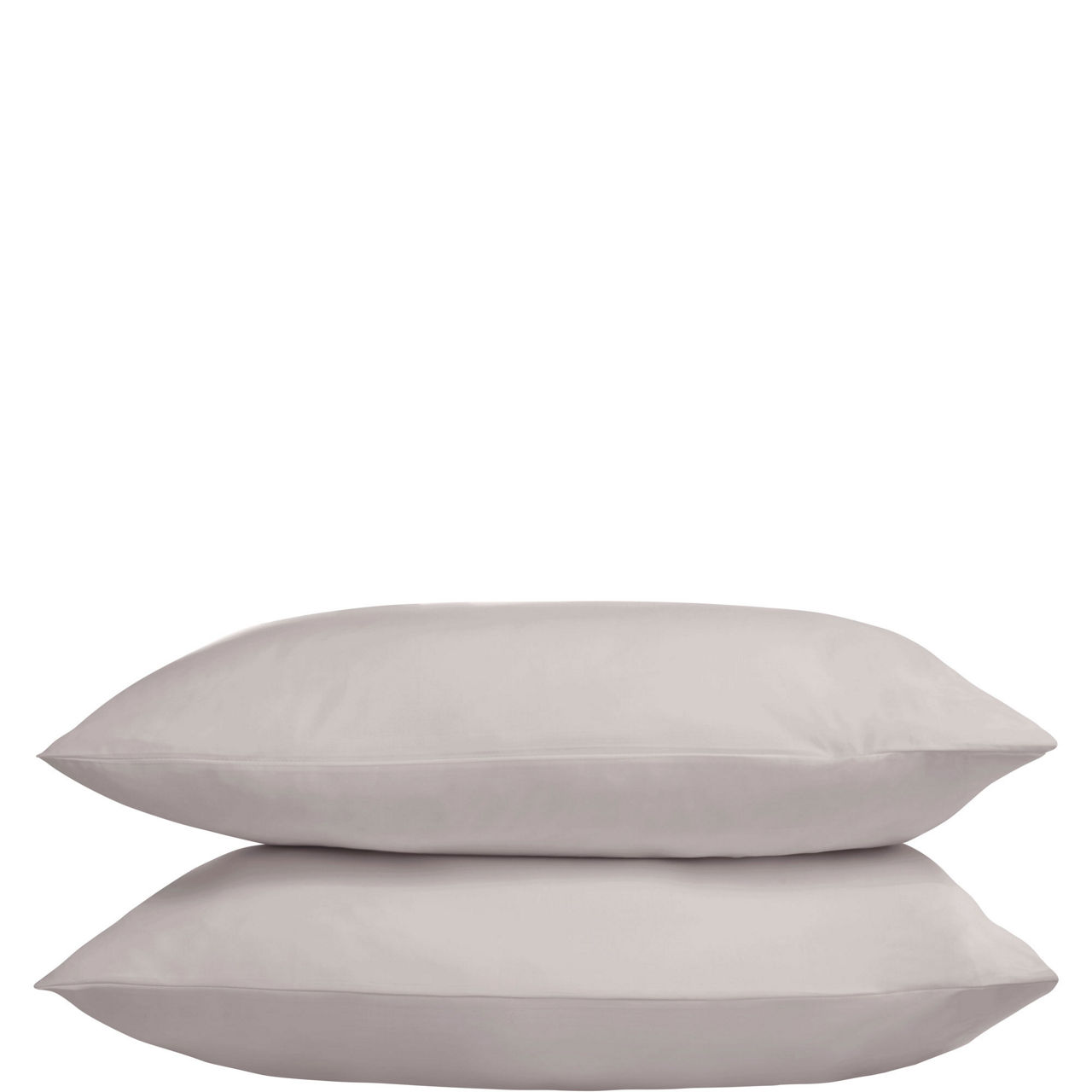 500 Thread Count Cotton Sateen Housewife Pillowcase Pair Silver