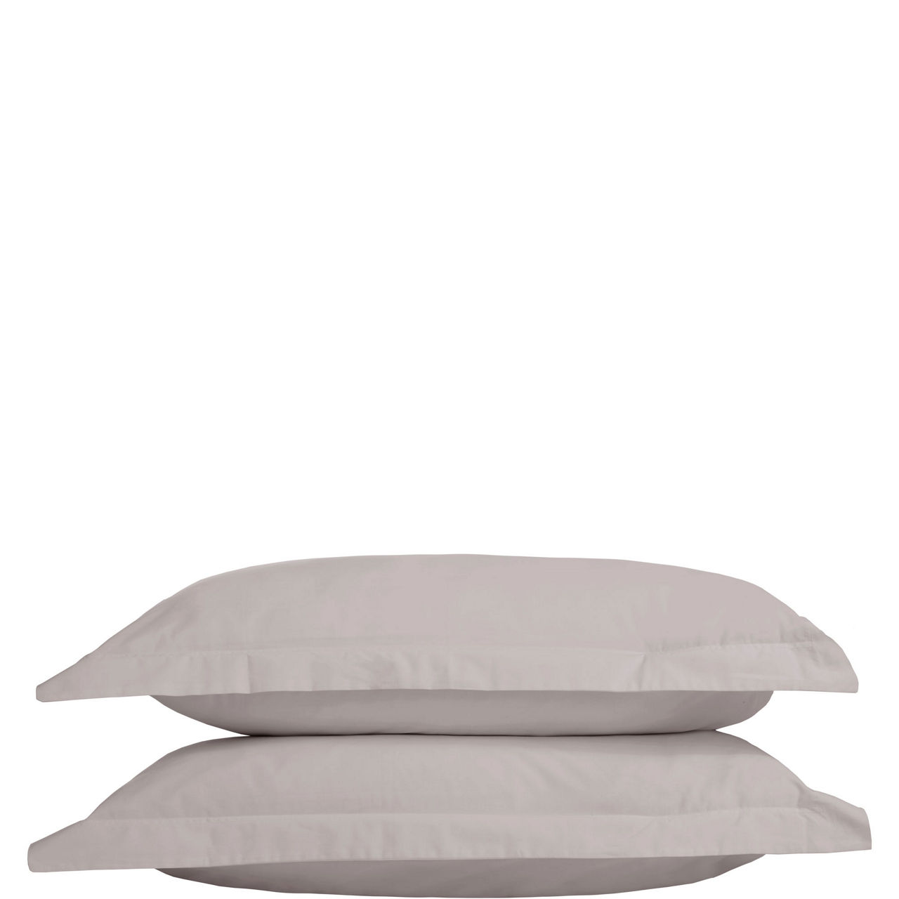 250 Thread Count Cotton Percale Oxford Pillowcase Silver