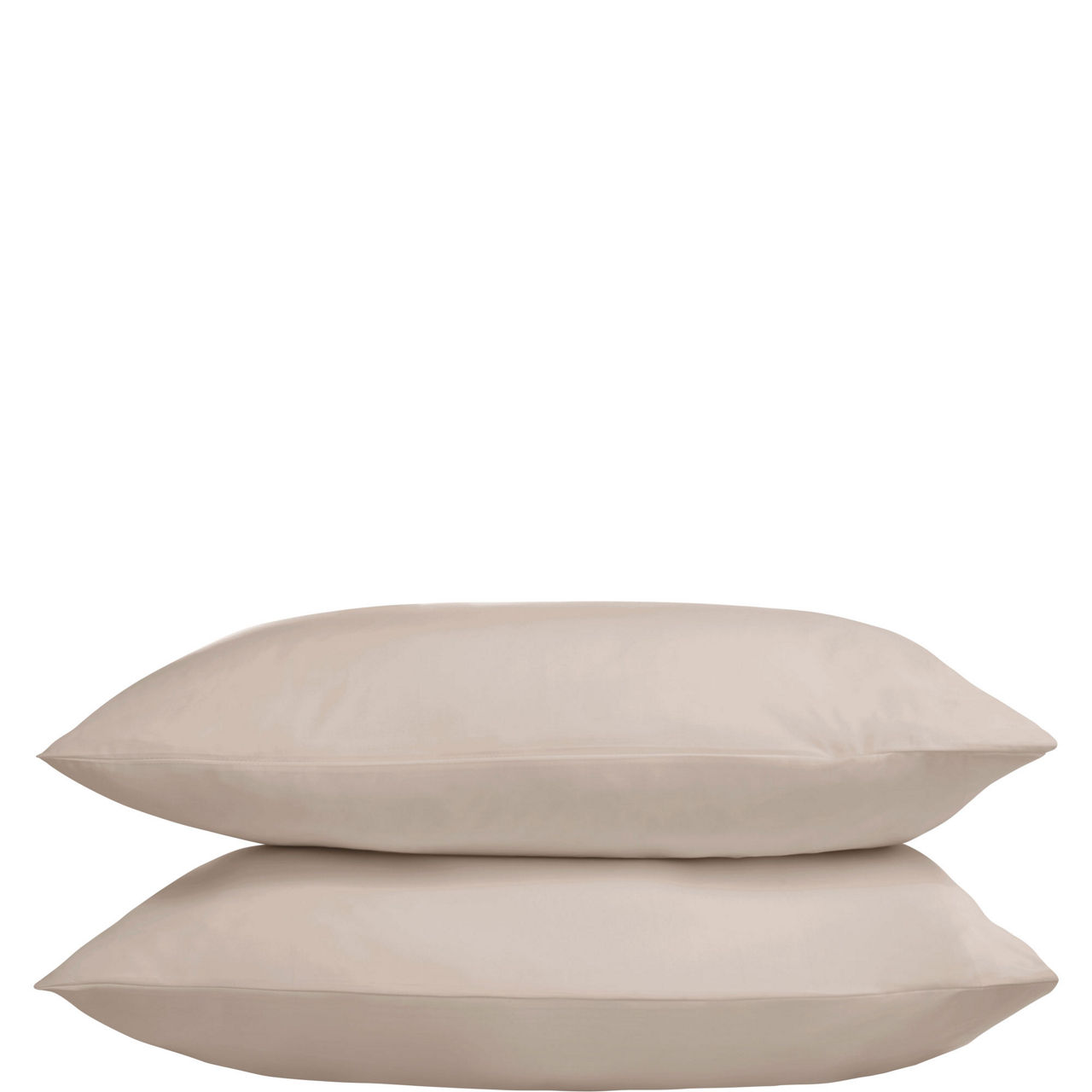 500 Thread Count Cotton Sateen Housewife Pillowcase Pair Latte