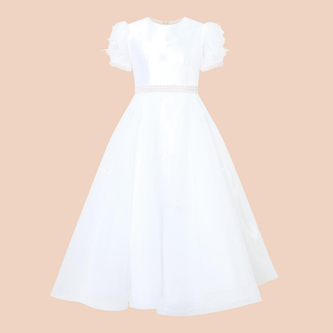 Butterfly  Appliqué Tulle Communion Dress Butterfly  Appliqué Tulle Communion Dress