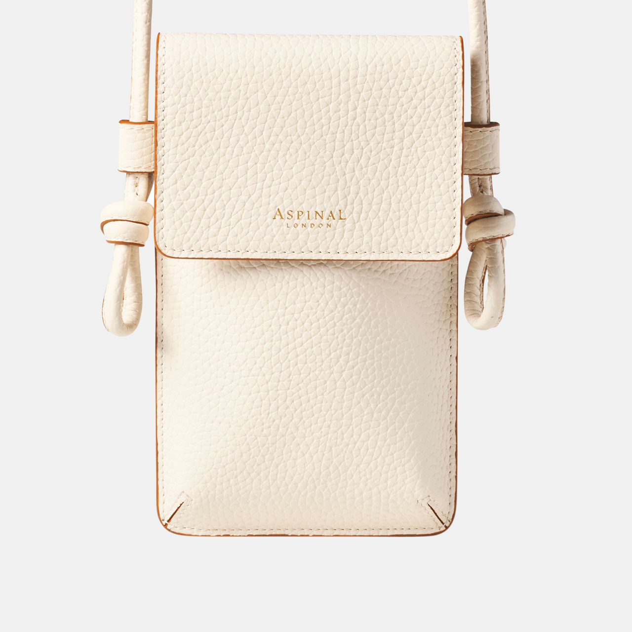 Ella Grained Leather Crossbody Phone Pouch