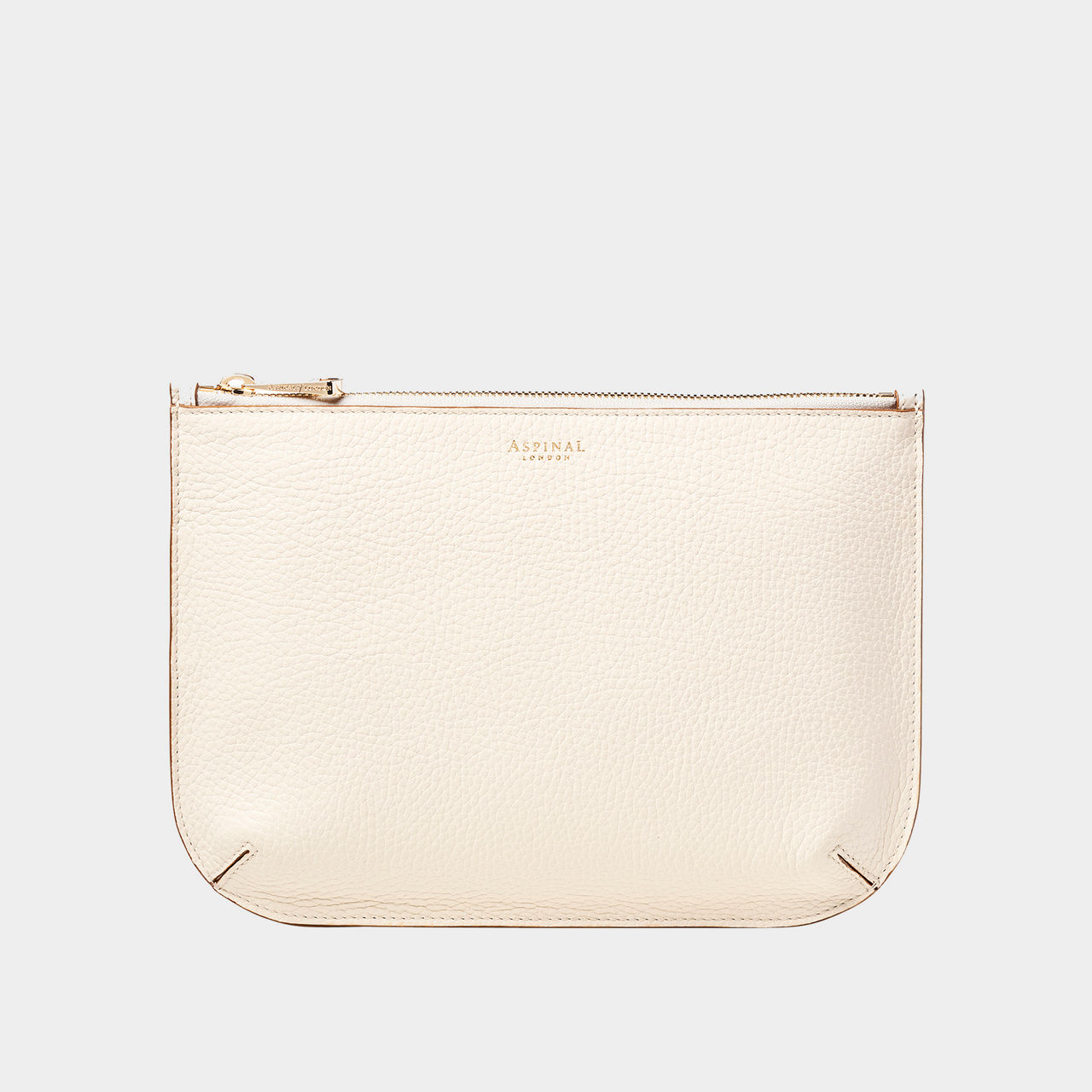 Ella Large Grained Leather Pouch