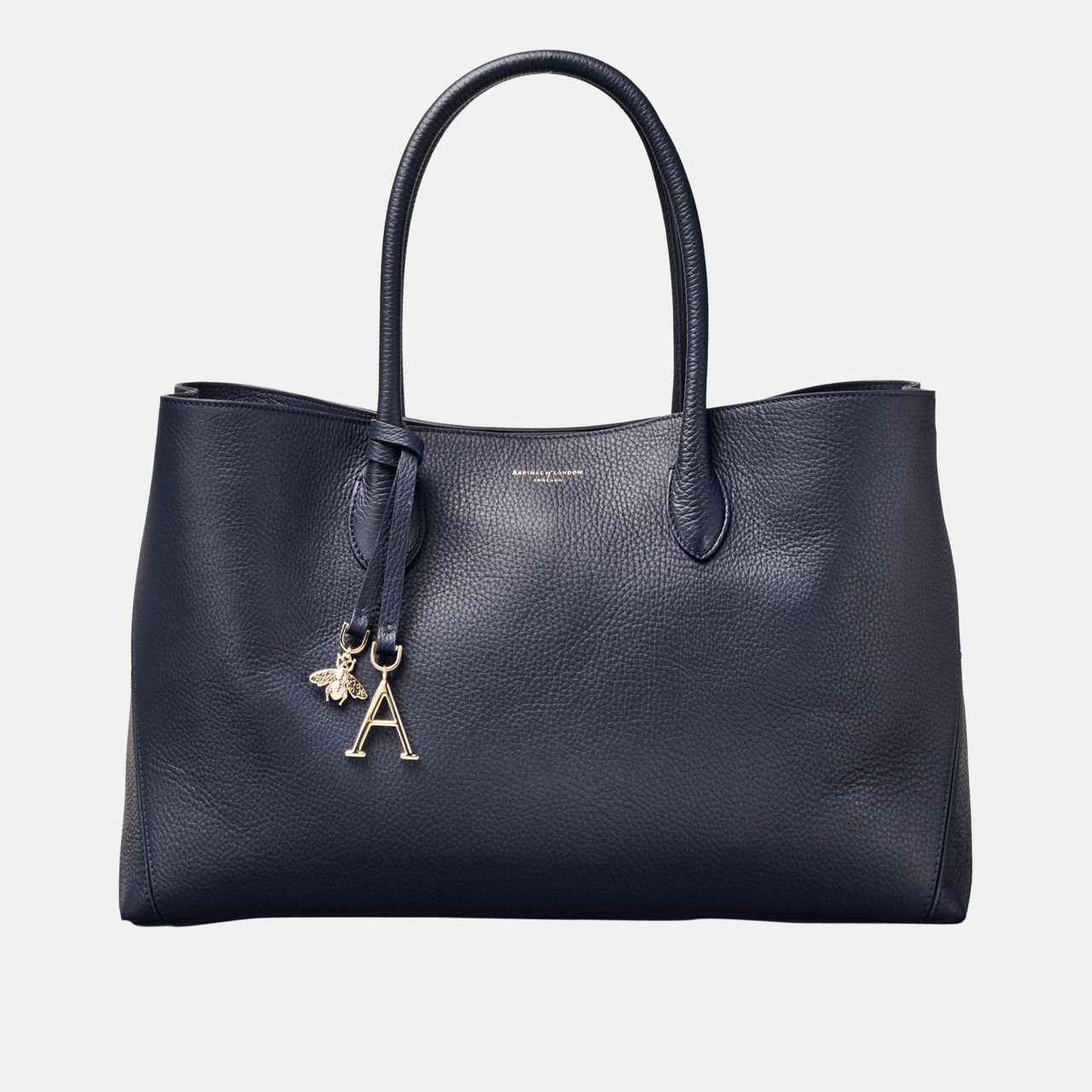 London Grained Leather Tote Bag