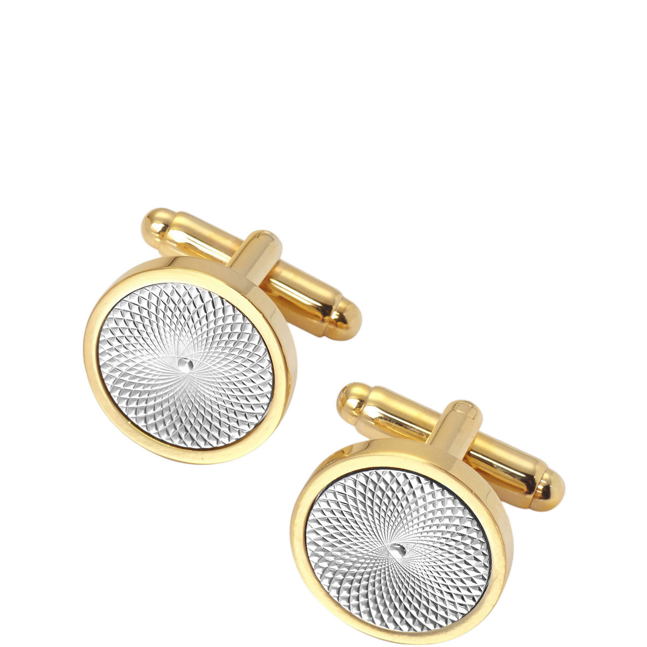 Engraved Centre Round Cufflinks