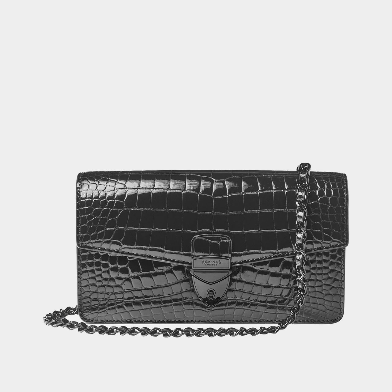 Mayfair® 2 Patent-Croc Clutch Bag