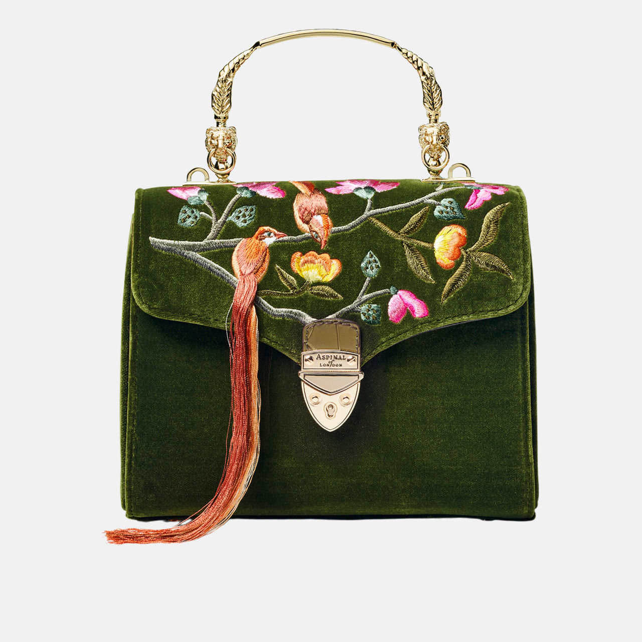 Mayfair&reg; Embroidered Birds of Paradise Midi Crossbody Bag