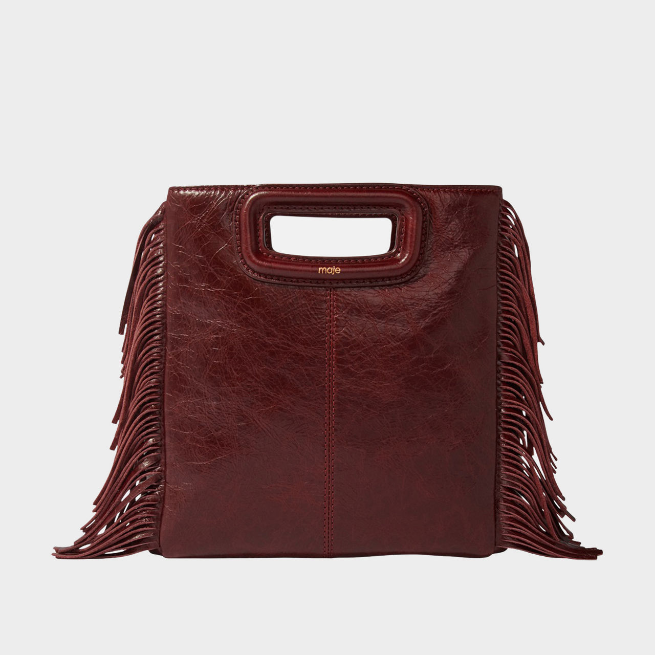 M Fringed Leather Bag