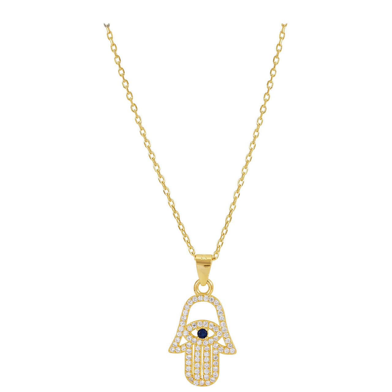 Stud Hamsa Necklace