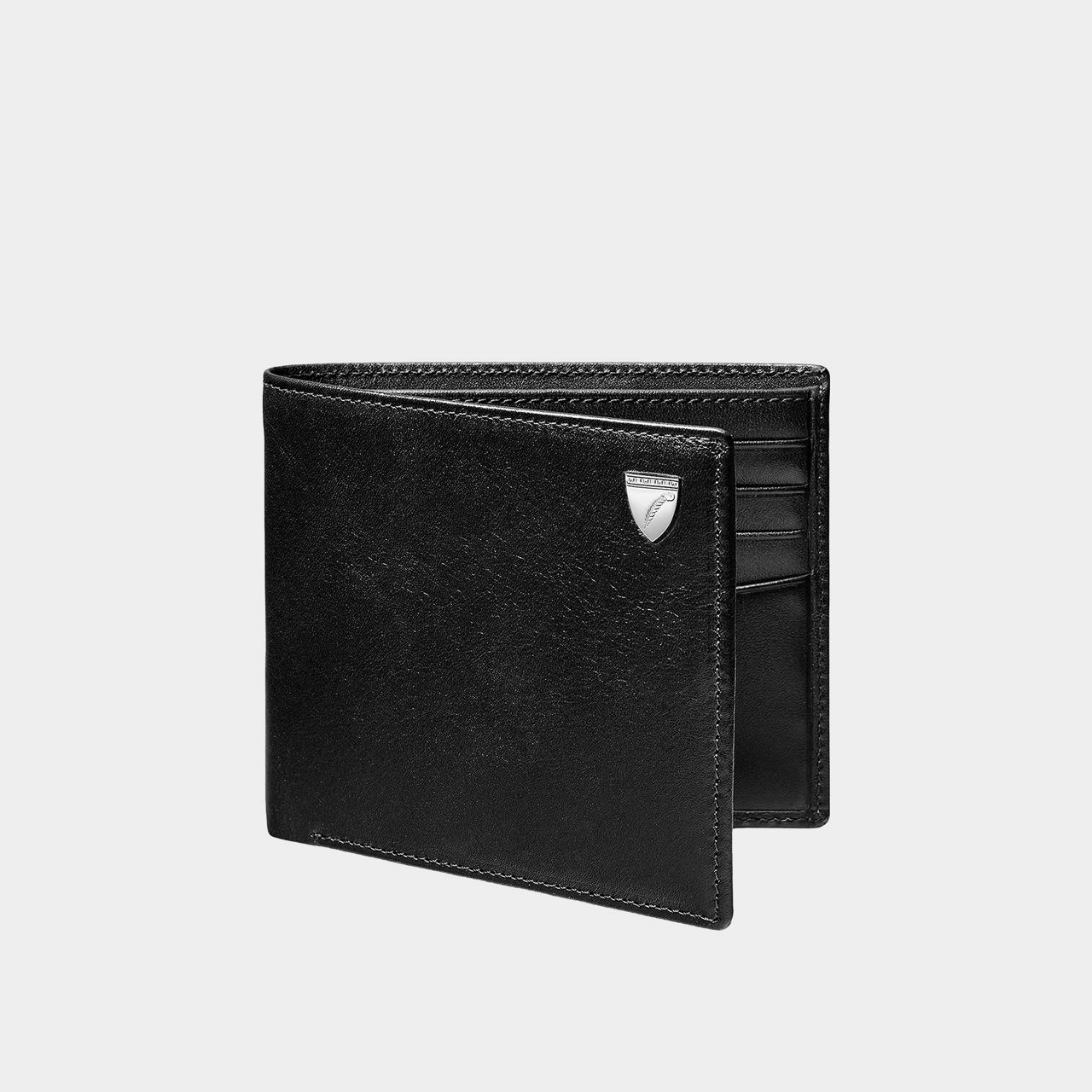 Grained Leather Billfold Wallet