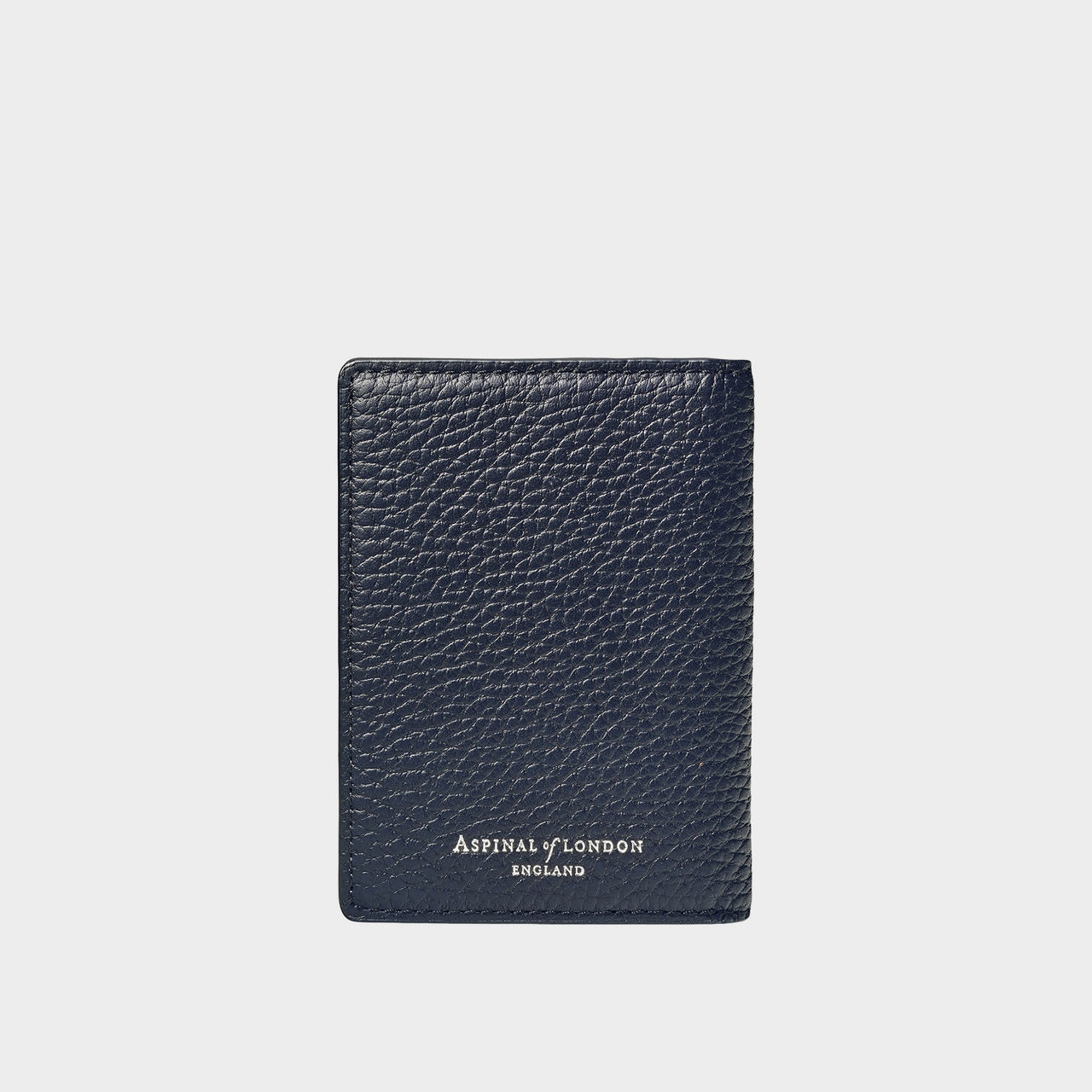 Double Fold Grained Leather Cardholder