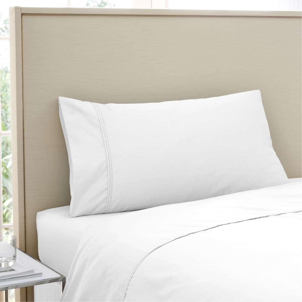500 Thread Count Standard Pillowcase White