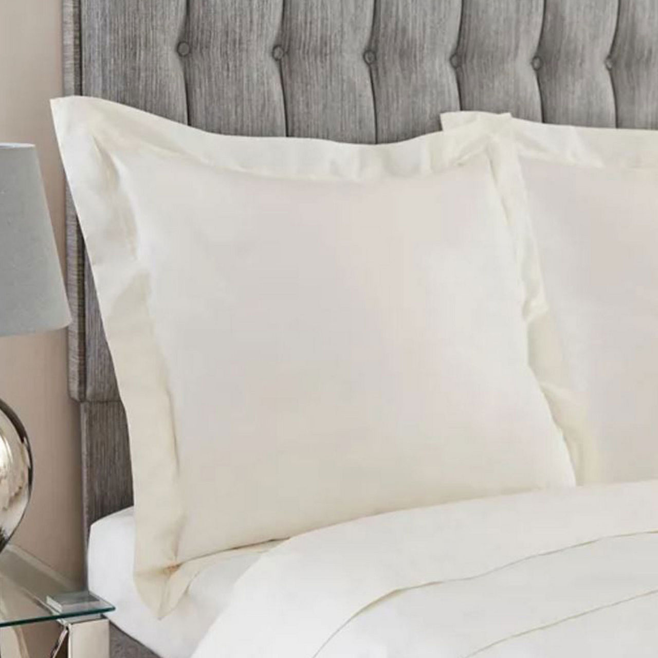 400 Thread Count Square Pillowcase Cream