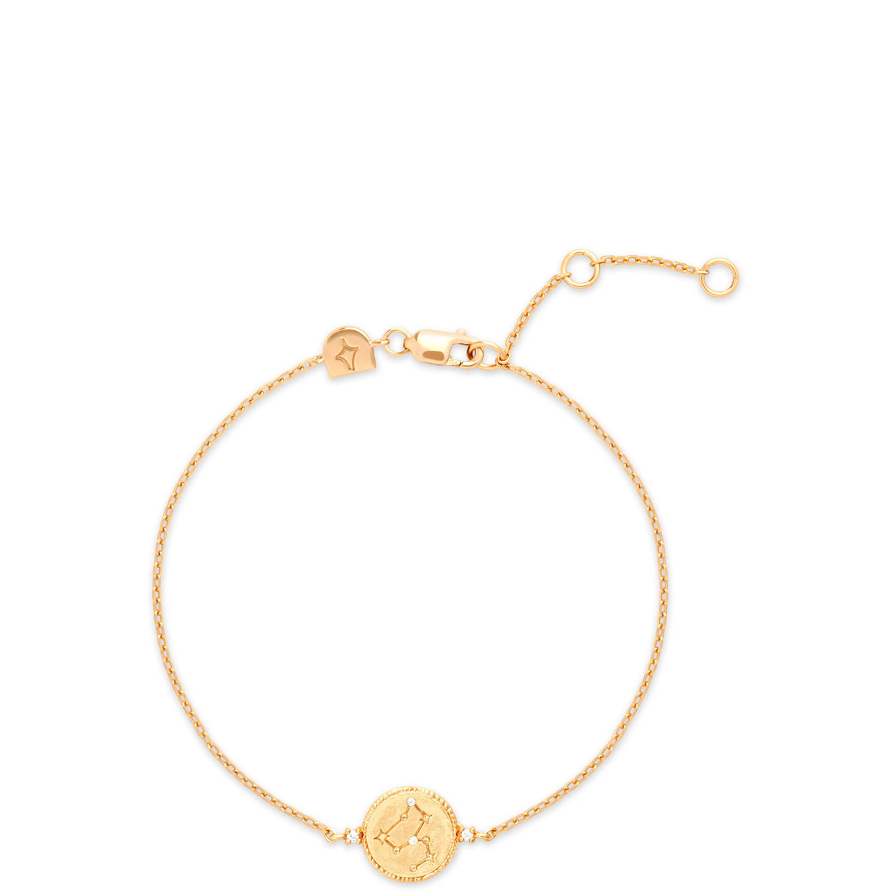 Leo Zodiac Pendant 18k Gold-Plated Bracelet