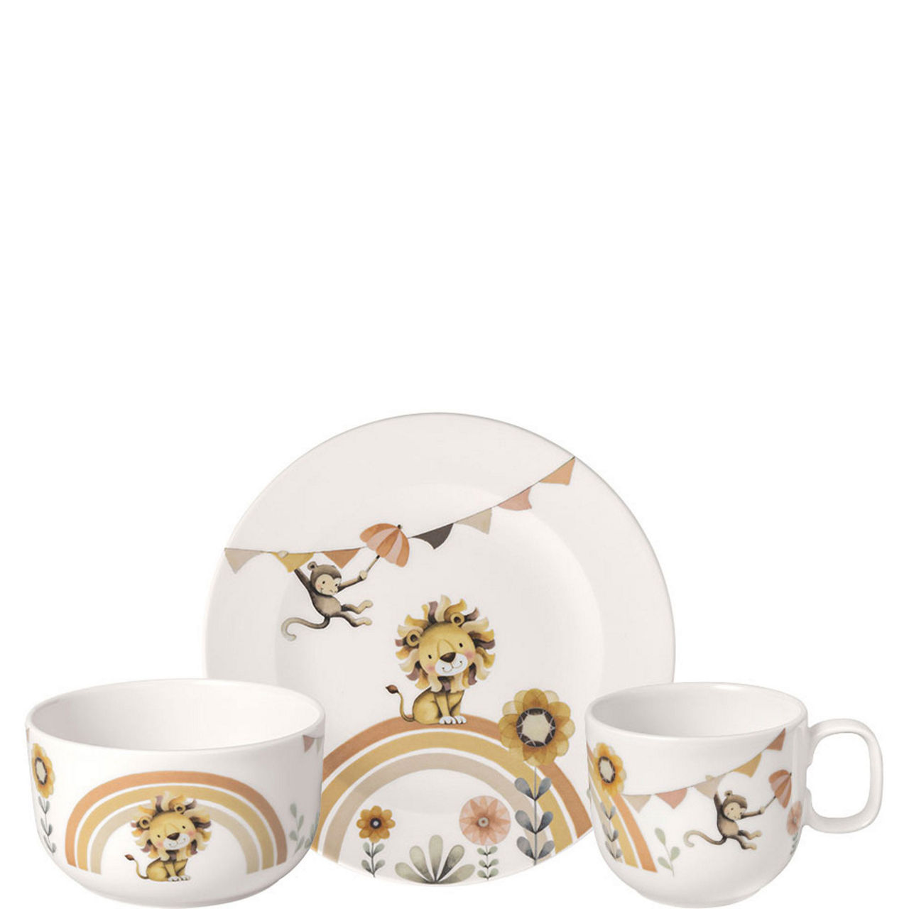 Roar Like A Lion 3-Piece Crockery Set