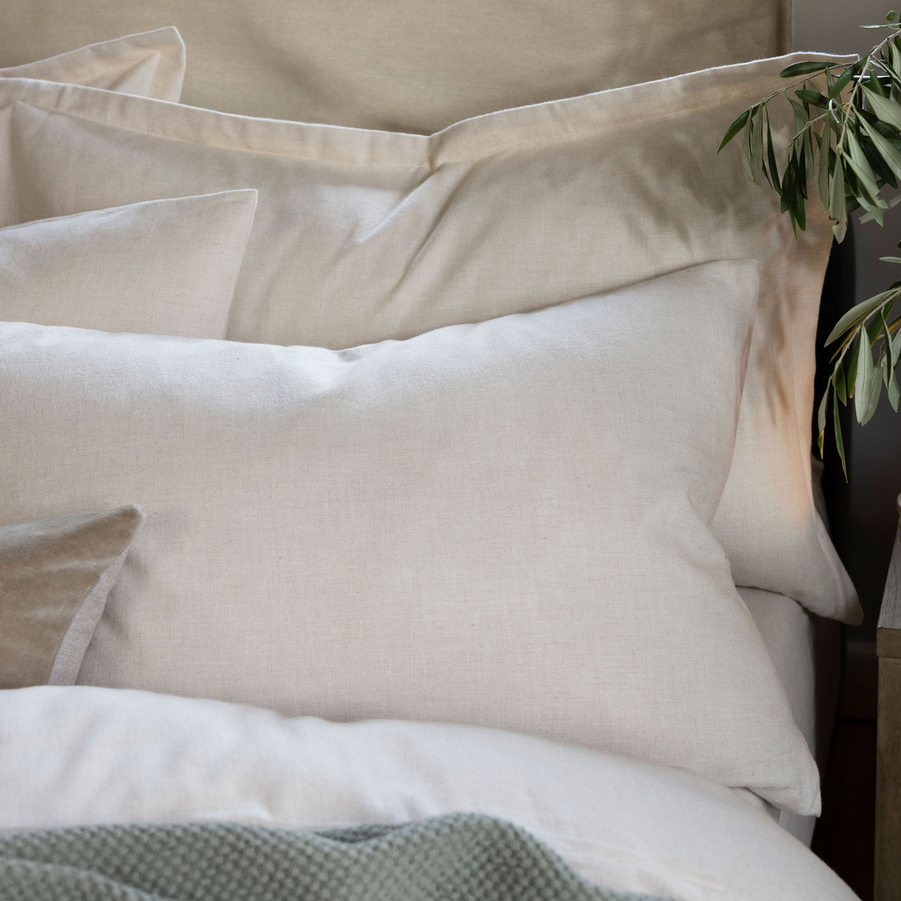 Flannel Marl Standard Pillowcase, Set of Two