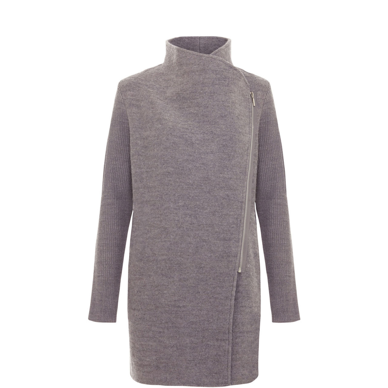 Byanca Zip Knitted Coat