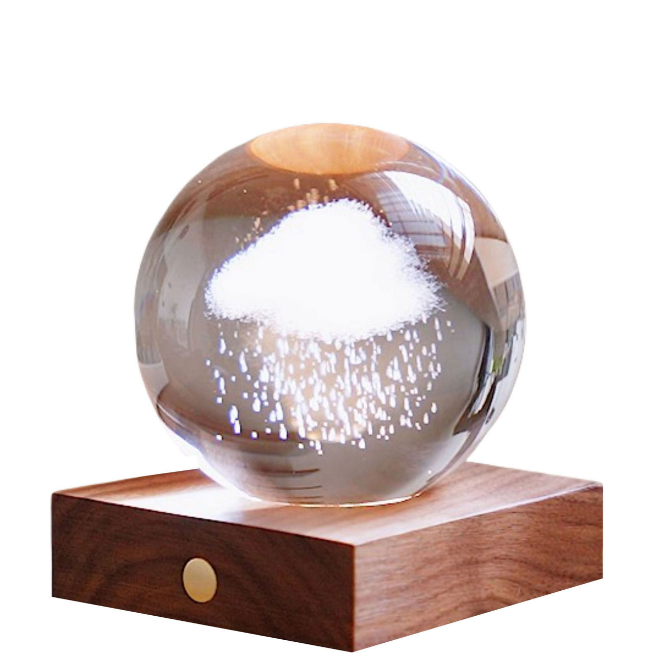 Amber Rain Cloud Crystal Light