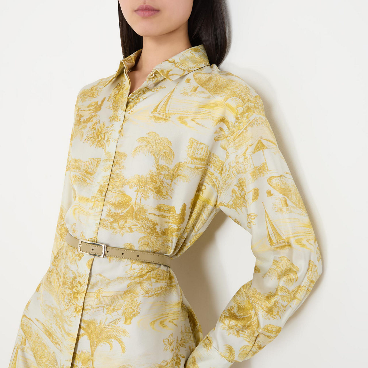 MAX MARA STUDIO Svelto Silk Shirt Dress
