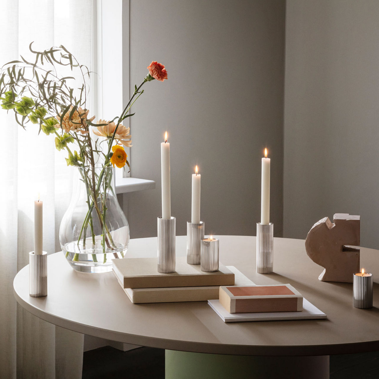 Bernadotte Tea Light & Taper Candleholder 3-Piece Set