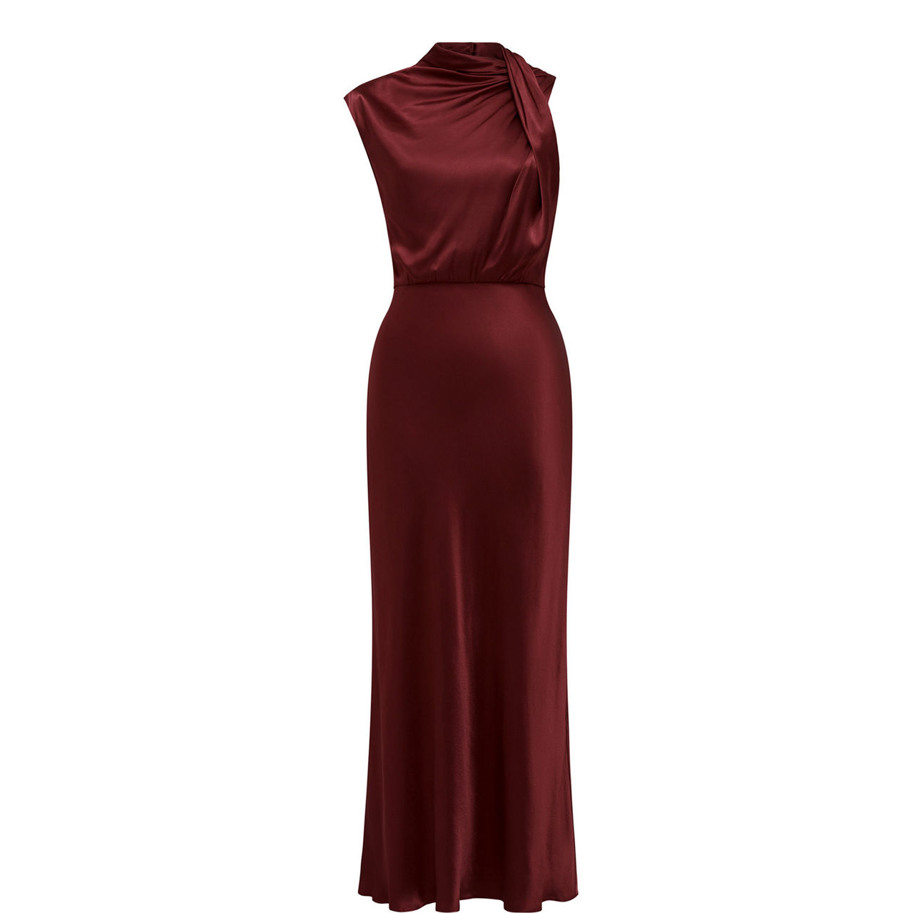 Sienna Petite Satin Draped Dress