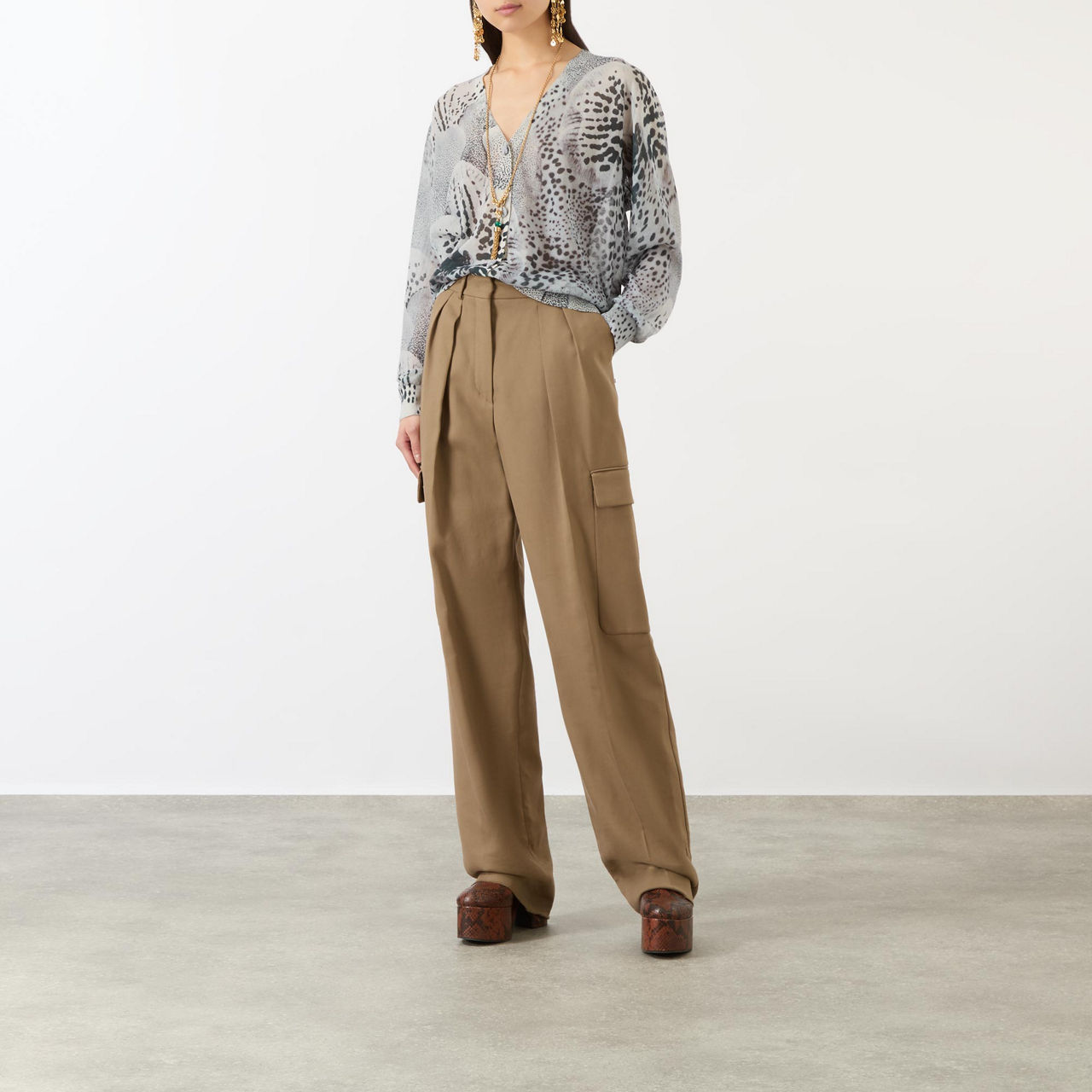 DRIES VAN NOTEN Orchid Abstract Print Cardigan
