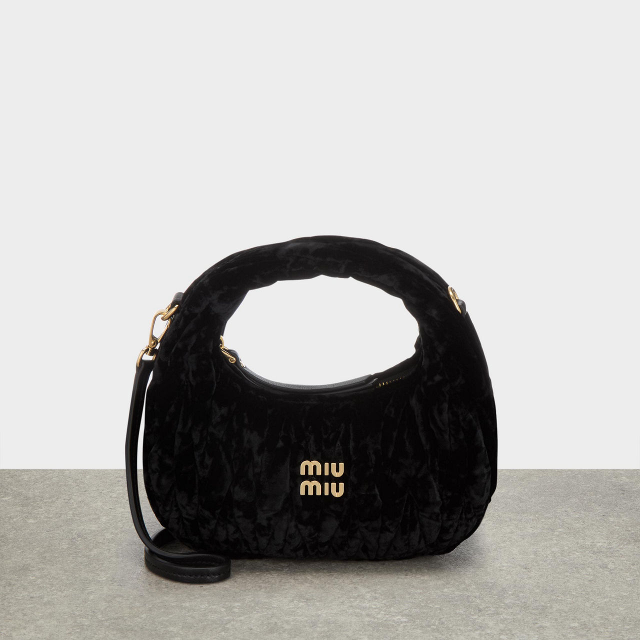 Matelassé Velvet Crossbody Bag