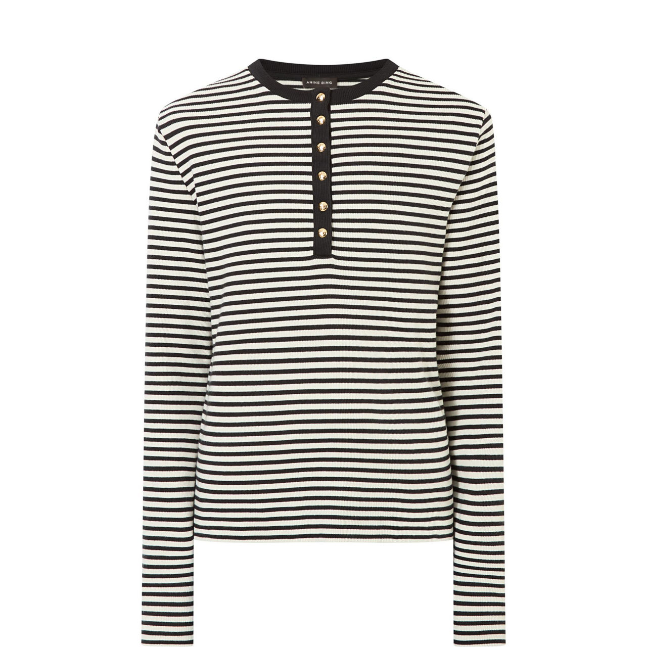 Alessia Striped Long-Sleeved Top