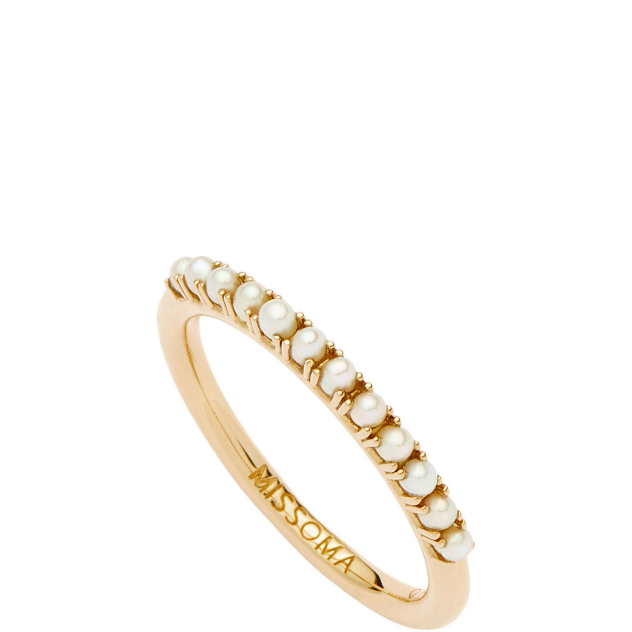 Fine Half Pearl Eternity Ring