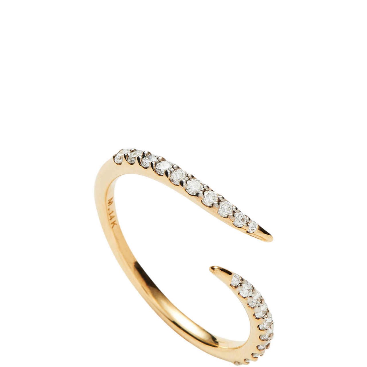Fine Gold Diamond Open Claw Ring