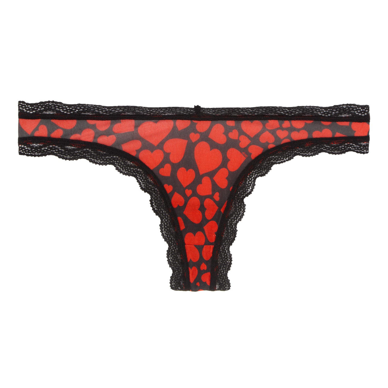 Love Heart Lace Trim Thong Love Heart Lace Trim Thong