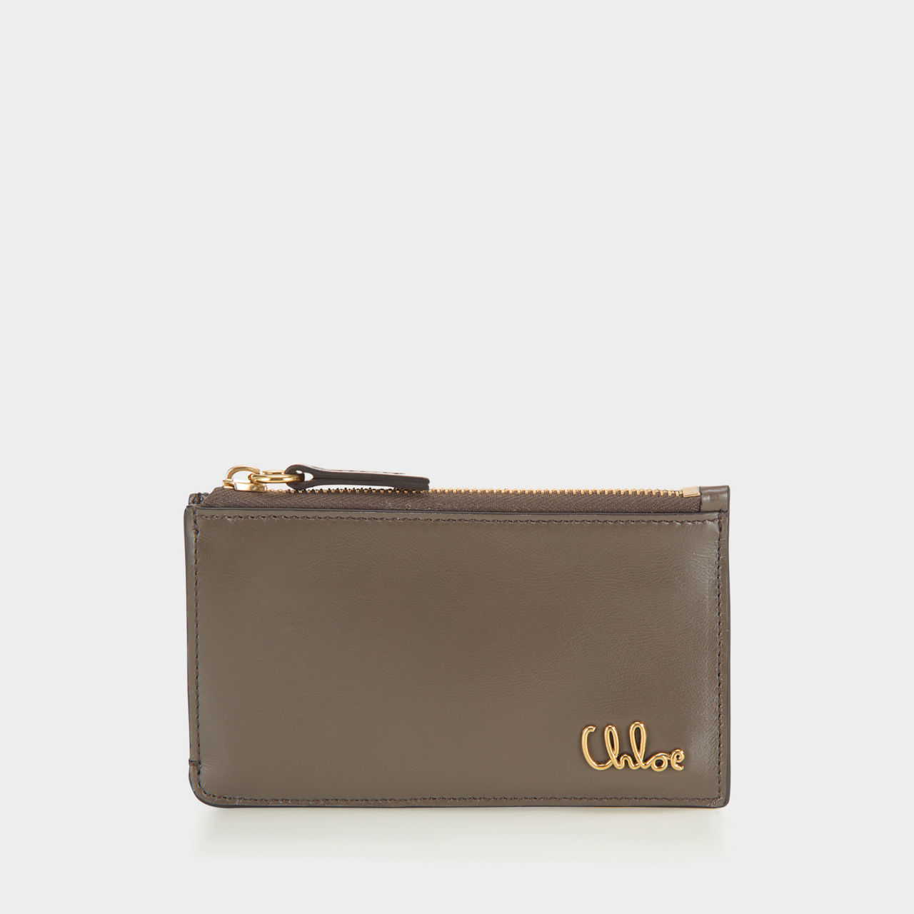 Iconic Top-Zip Leather Cardholder