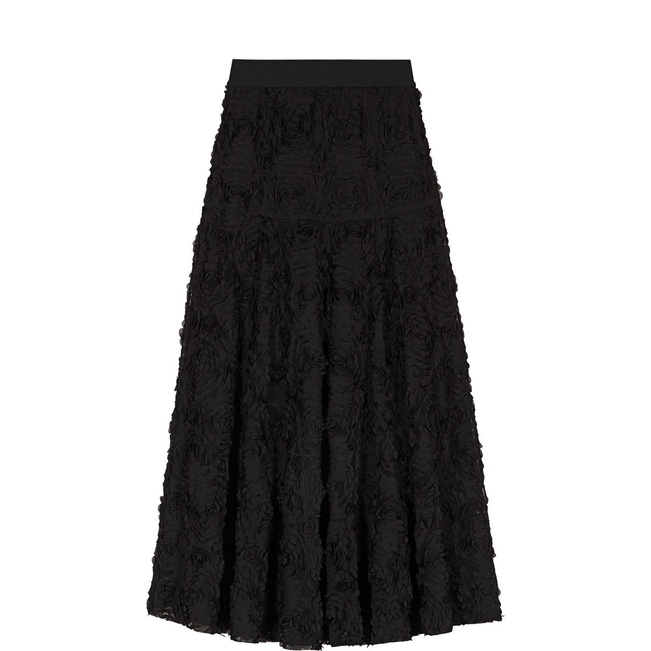 Embroidered Tiered Skirt