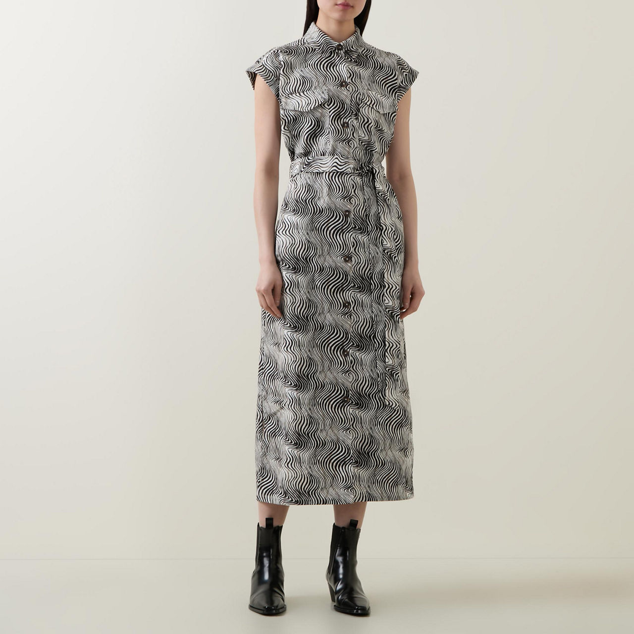 Romy Abstract Print Shirt Dress Romy Abstract Print Shirt Dress