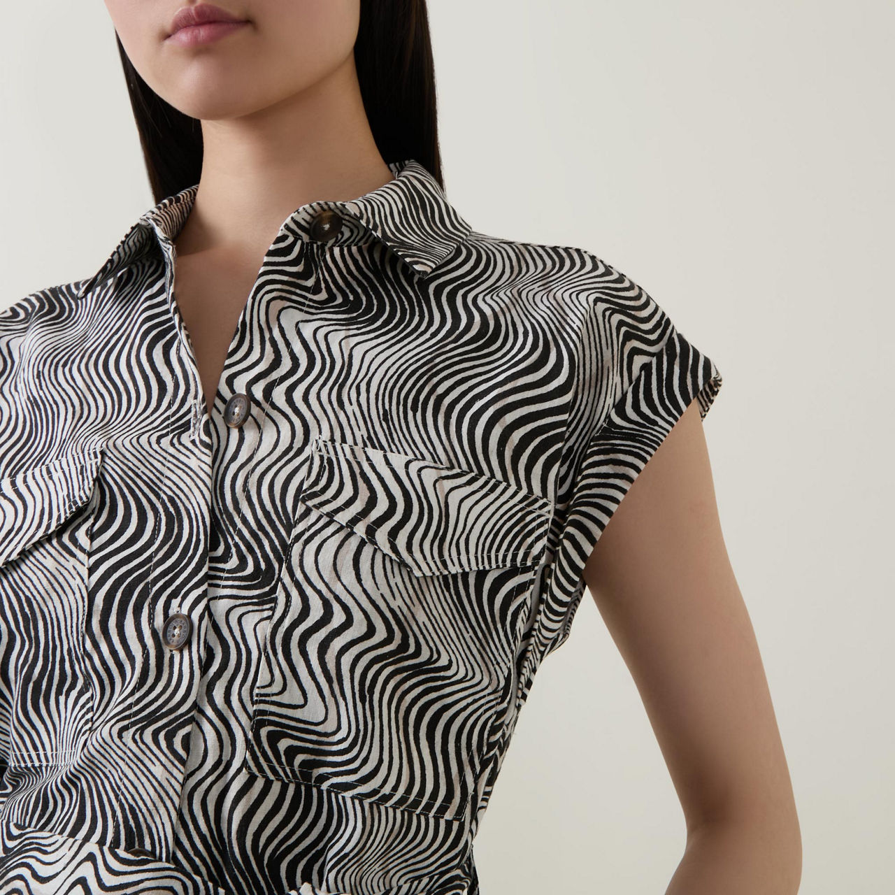 Romy Abstract Print Shirt Dress Romy Abstract Print Shirt Dress